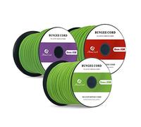 Abma Cord Bungee Cord 8mm 10M Elastic Shock Cord 100% Stretch Elastic Bungee Rope for Tarpaulin, Trailer, Backpack, Tent Pole, Kayak - Neon Green