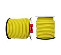 Abma Cord Bungee Cord 8mm 20M Elastic Shock Cord 100% Stretch Elastic Bungee Rope for Tarpaulin, Trailer, Backpack, Tent Pole, Kayak - Neon Yellow