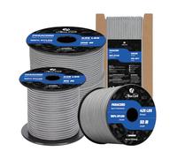 Abma Cord Paracord 3mm 15m 100% Nylon Rope Type II 3 Strands Parachute Cord - Max. 192kg (425lbs) - Grey