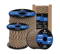 Abma Cord Paracord 3mm 50m 100% Nylon Rope Type II 3 Strands Parachute Cord - Max. 192kg (425lbs) - Hidden Camo