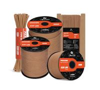 Abma Cord Paracord 4mm 30m 100% Nylon Rope 9 Strands Type III Parachute Cord for DIY, Camping, Survival, Outdoor - Max. 280kg - Coyote Brown