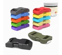 Abma Cord Paracord Bracelet Buckles 120pcs x 10mm (3/8") Paracord Buckles Clips Side Release Plastic Buckles for Bracelets, Crafts and DIY