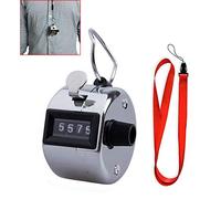 ABMRO Hand Held Tally Counter with Lanyards,4 Digit Metal Mechanical Click Counter for Knitting,Golf Scorer,Lap,Counting People