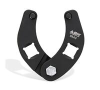 Abn Adjustable Gland Nut Wrench - 1/2in Drive Small Universal Hydraulic Cylinder Spanner Wrench, 1 to 3.75in Capacity