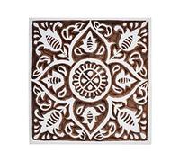 ABN EXPORTS Square Indian Wooden Printing Block Indian Print Textile Fabric Stamp