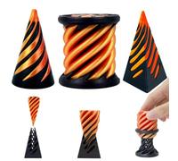 Abnaok 3PCS Impossible Cone Fidget Toys Age 6+, Pass Through Pyramid Fidget Toy, 3D Printed Spiral Cone Fidget Toy, Mini Stress Relief Desktop Decorations Toy For Kids Adult Gift
