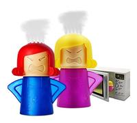Abnaok Microwave Steam Cleaner, 2 PCS Angry Mama Microwave Oven Steam Cleaners Easily Clean in Minutes Cleans Add Vinegar and Water for Home or Office with English Manual