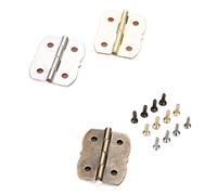 ABNFVOAD 10pcs 30 * 25mm Hinges Cabinet Drawer Door Hinge 4 Holes Butterfly Decorative Hinges for Jewelry Box(Antique Bronze)
