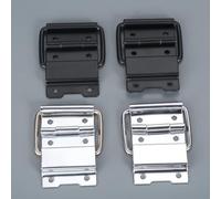 ABNFVOAD 2Pcs 60 * 35mm Flight Case Doors Tool Boxes Lockers Support Hinge Suitcase Fitting Cabinet Hinges Air Box Accessories 6 Hole Decor(Silver 2pcs)