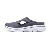 Abnkarwin Men's House Slippers,Half Shoes For Men,Slip-on Mules,Slipons,Breathable mesh,Lightweight,Summer Shoe, Dark Gray, 6.5 UK