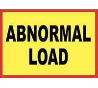 Abnormal Load Warning Sign Lorry HGV Trailer Vehicle External MAGNETIC Sign A4 297mm x 210mm