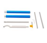 ABOBOUT 8Pcs Wood Turning Tools 6 in 1 Carbide Tipped Lathe Tools Rougher Turning Chisels Set with Interchangeable Handle