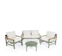 abode 4 Piece Padded Chairs & Table Conversation Set GREEN