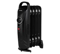 Abode 5 Fin Oil Filled Radiator 650W Portable Electric Heater in Black, Overheat Protection & Tip Over Protection, Portable with Integrated Handle AOFR5001B