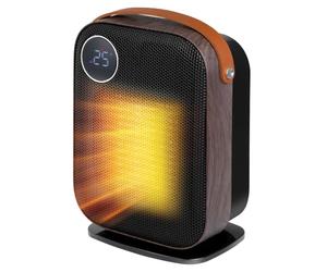 Abode, ADTH1004 1.8kW Ceramic Portable Electric Heater with Handle in Black