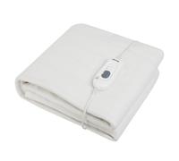 Abode Double Electric Blanket 90W White Heater with 3 Heat Settings, Preheat Function & Detachable Controls, 1.4m Power Cord & Machine Washable AEDB2002 (Double)