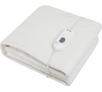 Abode Single Electric Blanket 60W White Heater with 3 Heat Settings, Preheat Function & Detachable Controls, 1.4m Power Cord & Machine Washable AESB1001 (Single)