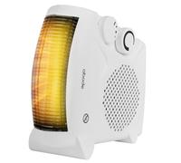 Abode, AFH1001, Horizontal and Vertical Fan Heater with 2kW Power, 2 Heat Settings, Overheat Protection, Adjustable Thermostat, 20m2 Room Size in White