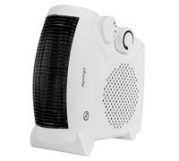 Abode, AFH1001, Horizontal and Vertical Fan Heater with 2kW Power, 2 Heat Settings, Overheat Protection, Adjustable Thermostat, 20m2 Room Size in White