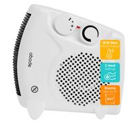 Abode AFH1001B Hot & Cool Fan Heater - White, 2000W, AFH1001