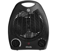 Abode Electric Fan Heater 2000W with 2 Heat Settings, Overheat Protection & Safety Tip Over Switch, Adjustable Thermosat & Cooling Only Setting, Portable & Lightweight Black AFH1002B