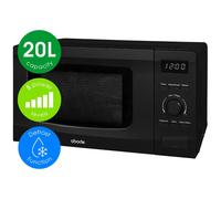Abode Black Microwave 20L 700W Digital with 8 Auto Cook Menus & Defrost AMD2002B