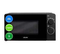 Abode Black Microwave 700W 20L Manual With 5 Power Levels & Defrost Amm2005B