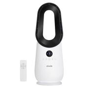 Abode Bladeless Cooling Fan in White with 3 Speed Settings, Touch Control Buttons, LED Display with Remote, 75° Oscillation Function, 9-Hour Timer, Base Lighting Feature, ABLDL1001
