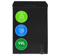Abode Freestanding Black Chest Freezer 99L with Removable Wire Basket & Counter Balance Lid, Adjustable Thermostat, 4 Star Freezer, Suitable for Garages & Outbuildings A99CF0E1B