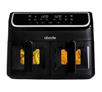 Abode Digital Air Fryer 2000W 9L Dual Zone with Removable Baskets, 12 Preset Options, Digital Touch Control Panel 30 Minute Timer, Overheat