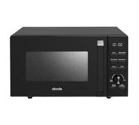 Abode Digital Flatbed Microwave 20L 800W Black with Defrost & Reheat Functions, 5 Power Levels & 6 Auto Cook Settings, Clock & Timer AMFD2001B
