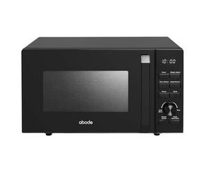 Abode Digital Flatbed Microwave 20L 800W Black with Defrost & Reheat Functions, 5 Power Levels & 6 Auto Cook Settings, Clock & Timer AMFD2001B