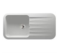 Abode Dune 1.0 Bowl Reversible White Granite Inset Kitchen Sink