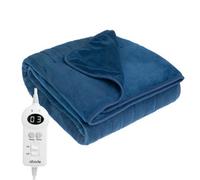 Abode Electric Blanket Blue Heated Throw Microfleece With 9 Heat Settings Aht1001Blu