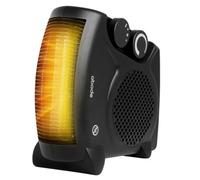 Abode, AFH1001B, Horizontal and Vertical Fan Heater with 2kW Power, 2 Heat Settings, Overheat Protection, Adjustable Thermostat, 20m2 Room Size in Black