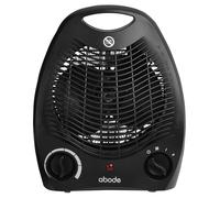 Abode Electric Fan Heater 2000W with 2 Heat Settings, Overheat Protection & Safety Tip Over Switch, Adjustable Thermosat & Cooling Only Setting, Portable & Lightweight Black AFH1002B