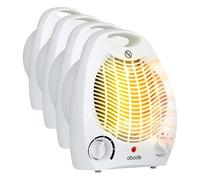 Abode Electric Fan Heater 2000W with 2 Heat Settings, Overheat Protection & Safety Tip Over Switch, Adjustable Thermosat & Cooling Only Setting, Portable & Lightweight White AFH1002 (White)
