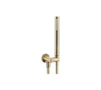 Abode Euphoria Circular Wall Outlet Handset and Bracket Set - Antique Brass Finish: Antique Brass