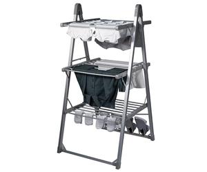 Abode Heated Electric Clothes Dryer 3 Tier Adjustable Clothes Airer Foldable Wings & Protective Cover, Aluminium Drying Rack, Energy Efficient, Garment Dryer for Indoor, AECRD2002 (3 Tier Drying Rack)