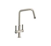 Abode Hex Monobloc Mixer Tap - Antique Brass & Matt Black Finish: Antique Brass & Matt Black