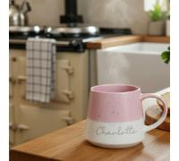 Abode Home & Gifts Personalised Pink Speckled Ceramic Mug