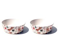 Abode Homewares Holiday Whimsy Pet Bowl, 3 Cups, Set of 2