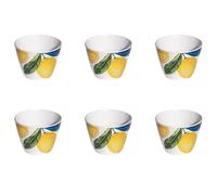 Abode Homewares Lemon Orchard newWave Microwave Safe Premium Melamine Dipping Bowl, Set of 6, 4"