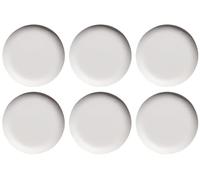 Abode Homewares Natureone Craft Coupe Salad Plate, 8.5", Made from Plant Based Resources, Indoor/Outdoor, Soft White, Matte Finish, Set of 6