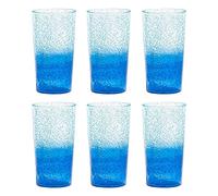 Abode Homewares TarHong Oceanic Ombre Premium Acrylic Drinkware Jumbo Beverage Glass, 23 Ounce, Blue, Set of 6