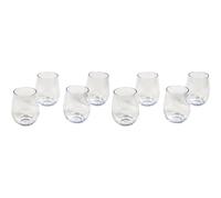 Abode Homewares Tritan Montana Stemless Drinkware, Set of 8, 18 oz., Clear