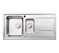 Abode Ixis 1.5 Bowl and Drainer Inset Sink - St/Steel