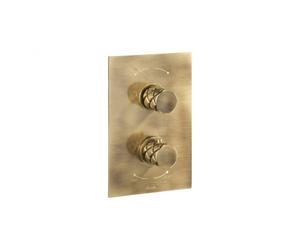 Abode Kite Concealed Shower, 2 outlets - Antique Brass Finish: Antique Brass