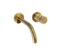 Abode Kite Wall Mounted Basin Mixer - Antique Brass