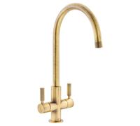 Abode Knurle Antique Brass Effect Kitchen Mono Mixer Tap
